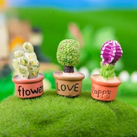 Nouvelle Offre : Ornements en Résine à Dos Plat en Forme de Mini Cactus et Succulentes de Dessin Animé, Petites Plantes en Pot, Pendentifs pour la Fabrication de Bijoux Faits Main