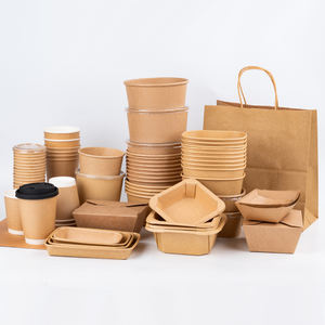 Scatole per Pizza, Ciotole e Bicchieri Personalizzati in Carta Kraft Ecologica Monouso per Servizio Alimentare da Asporto Sushi e Noodle, Stampa Offset Opaca - Product Image 1