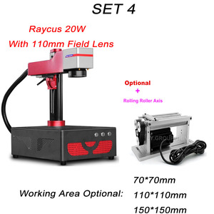 เครื่องเลเซอร์ไฟเบอร์สำหรับงานมาร์กกิ้งแบบตั้งโต๊ะ LY ขนาด 70*70 มม. 110*110 มม. 150*150 มม. ใช้หลอด Raycus 20W ระบบปรับตำแหน่งแบบมินิ Galvo รองรับไฟ 110V 220V (เลือกได้) - Product Image 6