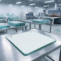 Plateau de table rond en verre trempé transparent avec bords polis de 1/4 de pouce d'épaisseur pour salle à manger, table basse ou bureau