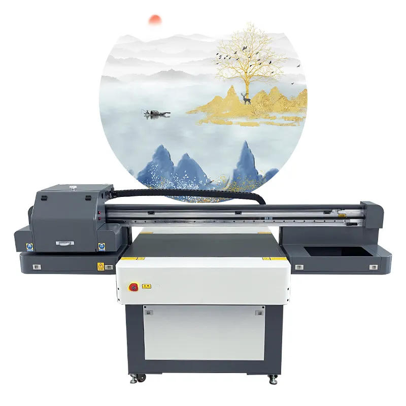 Harga pabrik tugas berat Printer UV Digital spanduk bendera dinding mesin cetak iklan semua bahan UV Flatbed Printer