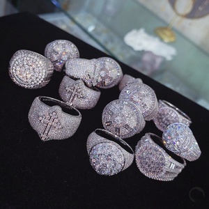 Nouvelles bagues de championnat de style rappeur, en argent S925, serties de diamants, testées au diamant, bagues en moissanite pour la vie hip-hop - Product Image 5