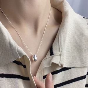 จี้โซลิแทร์รูปหยดน้ำ สร้อยคอยาวชุบทอง สวมใส่ได้ทุกวัน - Product Image 4