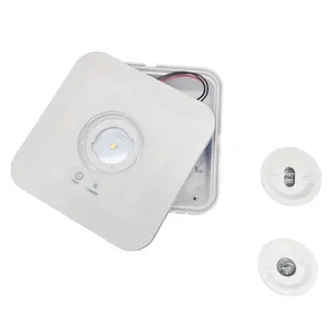 Lumière IP65 imperméable de plafond rechargeable CR-7116 de lumière de secours de LED ouverte et lentille de couloir