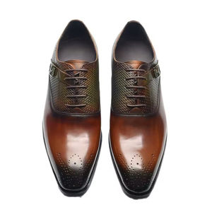 Chaussures Richelieu pour Hommes Haut de Gamme en Cuir Véritable Respirantes à Lacets Faits Main Durables - Product Image 6