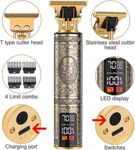 Tondeuse à Cheveux Professionnelle Vintage T9 pour Homme, Alimentation USB, Utilisation Hôtelière et Domestique, Vente en Gros Usine - Product Image 2