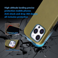 Étui de téléphone portable en cuir véritable personnalisé en usine pour iPhone 15 16 Pro Max Plus 17 Pro avec logo personnalisé