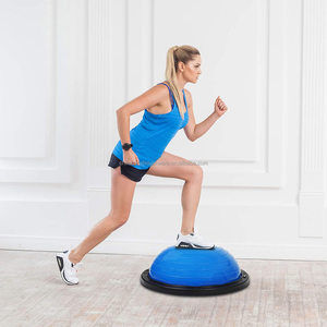 PVC Round Durable Half Exercise <b>Yoga</b> <b>Ball</b> 58cm for Women's <b>Yoga</b> Pilates Strength Exercise - Product Image 6