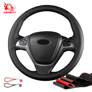 Accessoires d'intérieur designer en fibre de carbone couture couverture de volant pour <span class=keywords><strong>Ford</strong></span> Ka plus <span class=keywords><strong>Fiesta</strong></span> ST200 escorte B-MAX 2013 <span class=keywords><strong>2015</strong></span> 2017 - Product Image 1