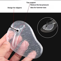 YEBEI Avant-Pied Pad Vente en gros Tongs en silicone transparent Semelle intérieure avec boule de massage antidérapante Semelles en gel PU Demi-coussinets de chaussures