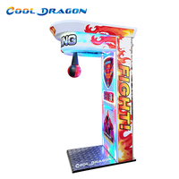 Machine de test de force de frappe à monnayeur Cool Dragon pour parc d'attractions, personnalisable, garantie 1 an