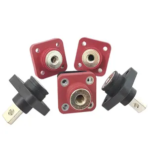 120A pure copper high current through-wall connector terminal energy storage connector copper socket battery dedicated