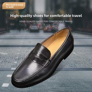 Mocassins d'été respirants pour hommes, <span class=keywords><strong>chaussures</strong></span> en <span class=keywords><strong>cuir</strong></span> souples à enfiler <span class=keywords><strong>sans</strong></span> <span class=keywords><strong>lacets</strong></span>, style professionnel - Product Image 4