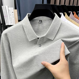 Autunno 2025 da uomo per <span class=keywords><strong>Polo</strong></span> di alta qualità 360 Gsm cotone spesso manica lunga ampio <span class=keywords><strong>filo</strong></span> Casual - Product Image 1