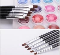 5 pièces/ensemble acrylique UV Gel français Nail Art Kit de conception Liner peinture pointillant brosses plates stylo constructeur ongles outils cotillons