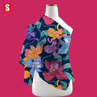 Tissu en voile de coton imprimé floral botanique Bessi, popeline écologique, imprimé numérique personnalisé pour robes unies en lawn pour femmes