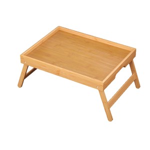 <b>Bamboo</b> Folding <b>Table</b> 45.8x30x19cm Foldable Natural Color For Home Office Bedroom Use - Product Image 5