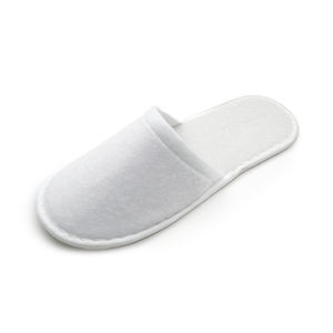 Персонализированные закрытые спа моющиеся тканевые белые домашние бесшумные тапочки для отеля - Product Image 5