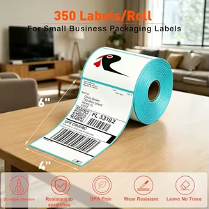 Customized 4x6 <b>Waterproof</b> Oil Resistant Scratch Resistant Logistics E-commerce Packaging Transportation Adhesive <b>Sticker</b> - Product Image 6