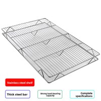 Support de porc refroidi par points Yolecen, étal de marché en acier inoxydable entièrement pris en charge, présentoir à gâteaux et à pain, poulet, canard