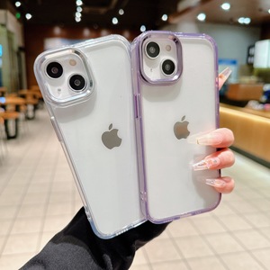 <span class=keywords><strong>Nouvelle</strong></span> conception, bordure colorée, coque de téléphone transparente en TPU antichoc avec support pour carte, é<span class=keywords><strong>tui</strong></span> à rabat pour 15 Pro Max - Product Image 3
