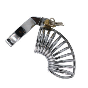 กรงไก่โลหะเข็มขัดพรหมจรรย์ชายล็อคอวัยวะเพศชายล็อคดิลโด้ของเล่นทางเพศสำหรับผู้ชายเกย์ - Product Image 2