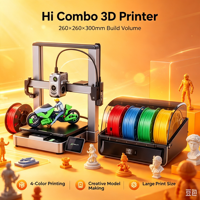 Imprimante 3D CREALITY Hi Combo multicolore FDM de bureau haute vitesse avec nivellement automatique, prête à l'emploi
