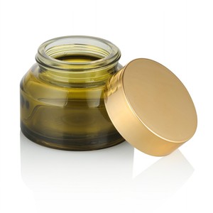 Bocaux en verre vert personnalisés avec couvercles en or, 15ml, 30ml, 50ml, 100ml, fabricant, vente en gros - Product Image 2