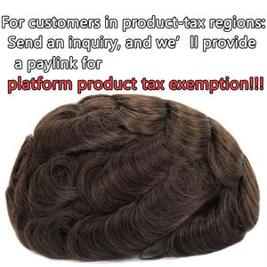 Toupet da <span class=keywords><strong>Uomo</strong></span> in Capelli Umani con Base in Pizzo Svizzero, Francese o Tedesco, di Alta Qualità, Completo, in Capelli Veri Indiani Remy, Sistema di Sostituzione Capillare Maschile - Product Image 5