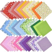 Lot de tissus en coton fleuris colorés pour patchwork, fabrication de poupées et travaux manuels DIY