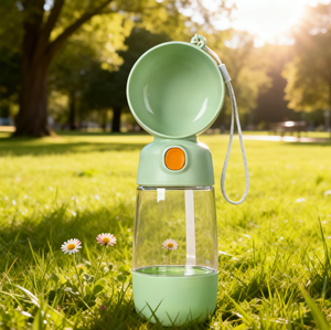 Gourde et gamelle portables écologiques pour chien avec bols intégrés pour l'eau et la nourriture – Idéales pour les voyages - Product Image 6