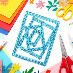 4種類の美しい花柄フレームメタルカッティングダイ、カスタムカーボン鋼ダイカット、カード作成、スクラップブッキング、DIYペーパークラフト用 - Product Image 2