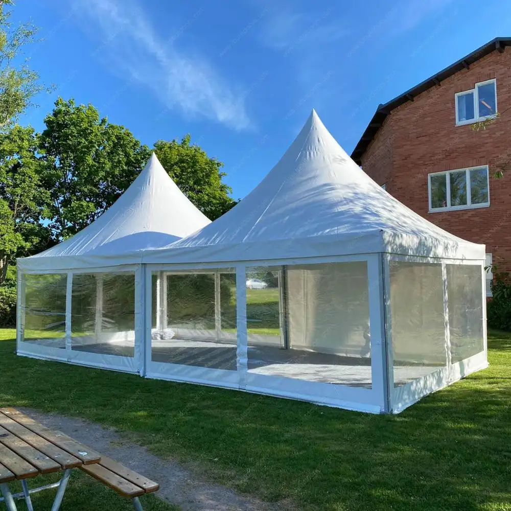 6x6m Outdoor White Pagoda Wedding Marquee Gazebo Tent For Party Events