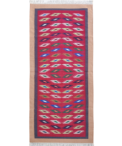 พรม kilim 2x6ฟุตพรมวิ่งผ้าฝ้ายทำมือเพิ่มพื้นที่ของคุณด้วยสไตล์และความสะดวกสบาย - Product Image 2