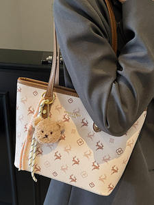 Tas Tote Wanita Mewah Bahan PU Grosir, Penutup Ritsleting, Ringan, Portabel, Tahan Lama, Desain Tahan Air, Tren Fashion, Penggunaan Sehari-hari - Product Image 4