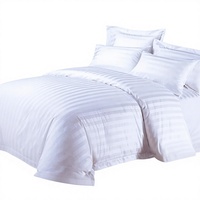 Vente directe usine – Parure de lit quatre pièces en satin 100 % coton, couleur unie, teinture réactive, pour hôtels cinq étoiles et maisons d'hôtes ; Personnalisable