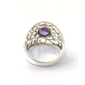 แหวนพลอยอเมทิสต์ เงินแท้ 925 แหวนพลอยทำมือ คอลเลคชั่นแหวนเงินคุณภาพ ราคาขายส่ง - Product Image 3