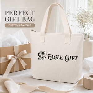 Eco-Friendly Foldable <b>Canvas</b> <b>Tote</b> Bag, Zipper Reusable Shopping Bag with Custom Logo - Product Image 3