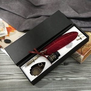 Ensemble de stylos <span class=keywords><strong>plume</strong></span> en métal style gothique pour <span class=keywords><strong>calligraphie</strong></span> <span class=keywords><strong>anglaise</strong></span> et écriture de bandes dessinées, pointe en acier inoxydable 1,0 mm, pour étudiants - Product Image 2
