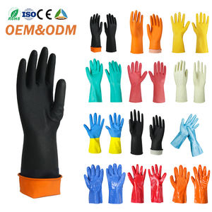 Guantes de látex personalizados al por mayor de fábrica Guantes de cocina impermeables industriales para limpieza - Product Image 3
