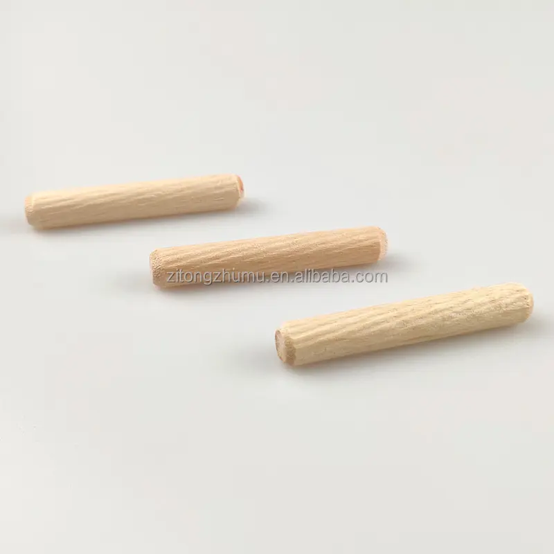 Pasadores de madera de bambú macizo personalizados al por mayor varillas de madera redondas decorativas de alta calidad