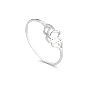 Винтажное кольцо из нержавеющей стали с вырезами в форме цветка и узлов для женщин и мужчин, кольцо на палец, ювелирное изделие, рождественский подарок для свадьбы