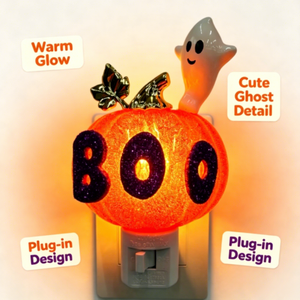 Lámpara LED de Noche para Halloween, Proyección Cálida, de Plástico, Estilo Calabaza Fantasma, Decoración para el Hogar Infantil, Regalo - Product Image 4