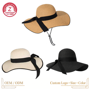 Chapeau de paille souple et pliable à large bord pour <span class=keywords><strong>femme</strong></span>, idéal pour les vacances d'été, les activités décontractées en extérieur et les voyages, style original. - Product Image 2