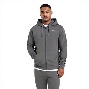 <b>Men</b> <b>Cardigan</b> Zip up Heavyweight Hoodies High Quality Wholesale Zipper Custom Printing Loose Casual <b>Men's</b> Hoodie for Autumn - Product Image 1