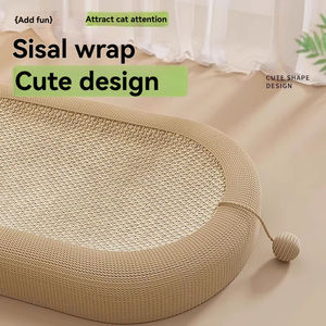 Grattoir pour chat intégré haut de gamme grand format avec lit en sisal durable et résistant aux rayures, sans peluches, style moderne, fournitures pour animaux de compagnie - Product Image 4