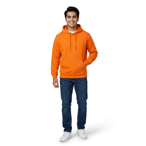 Sudadera con capucha clásica personalizada de otoño e invierno, sudaderas con capucha cepilladas para hombre al por mayor, sudaderas con capucha de talla grande lisas unisex estampadas - Product Image 1