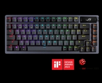 Nouveau clavier ROG Azoth 75 connexion tri-mode pré-lubrifiée échangeable à chaud avec écran OLED SpeedNova 2.4 GHz avec bouton de commande