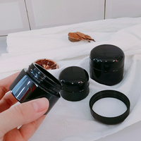 Weiß Schwarz 20g 30g 50g runde Form Körper Gesicht Creme Glas Kosmetik glas mit Spatel