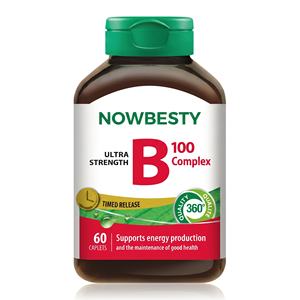 Tabletas de Nutrición Múltiple con Vitamina B100 Compuesta VB de Liberación Sostenida para Mejorar la Densidad Ósea, 60 Unidades por Frasco - Product Image 1